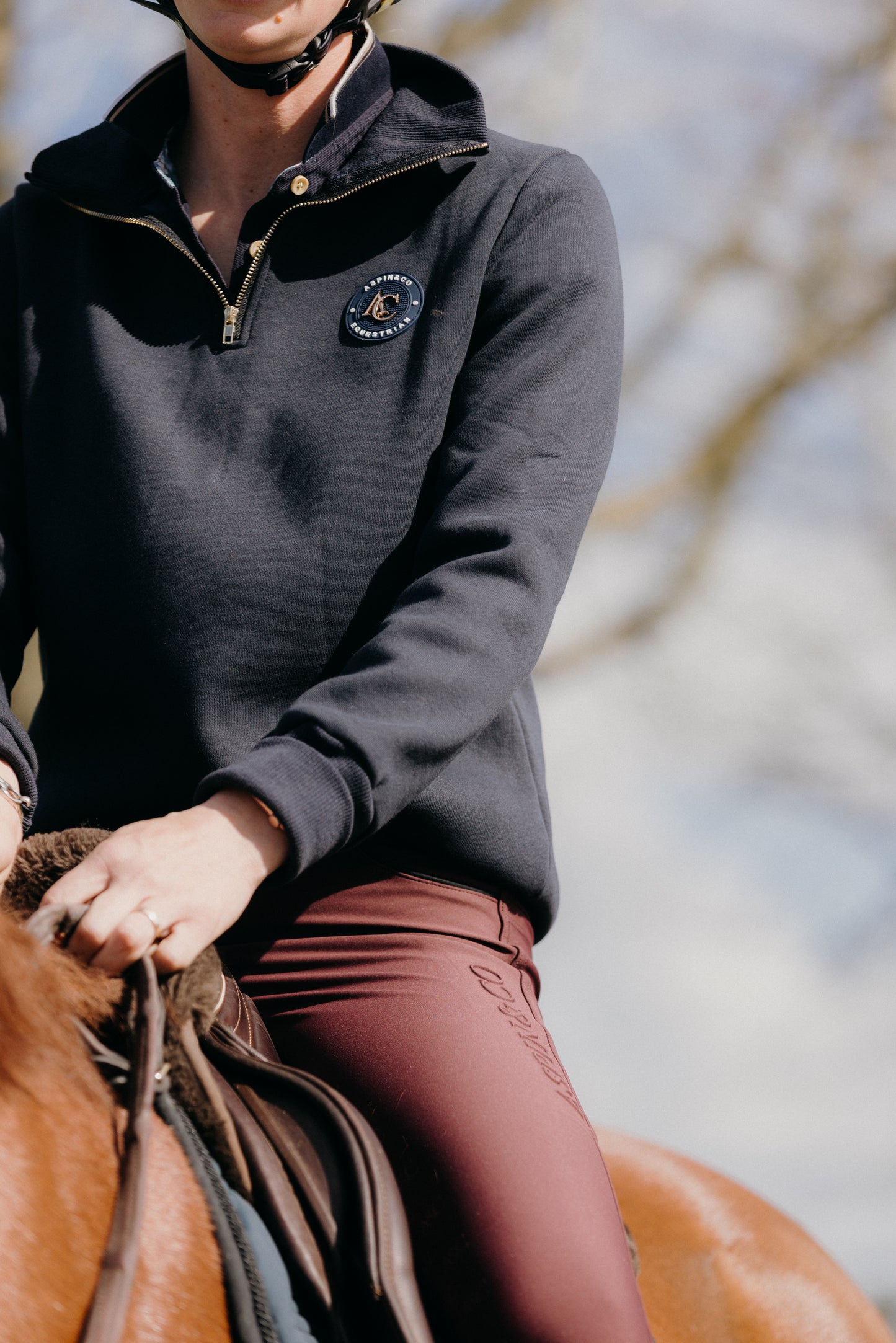 Quarter Zip velvet lined sweater