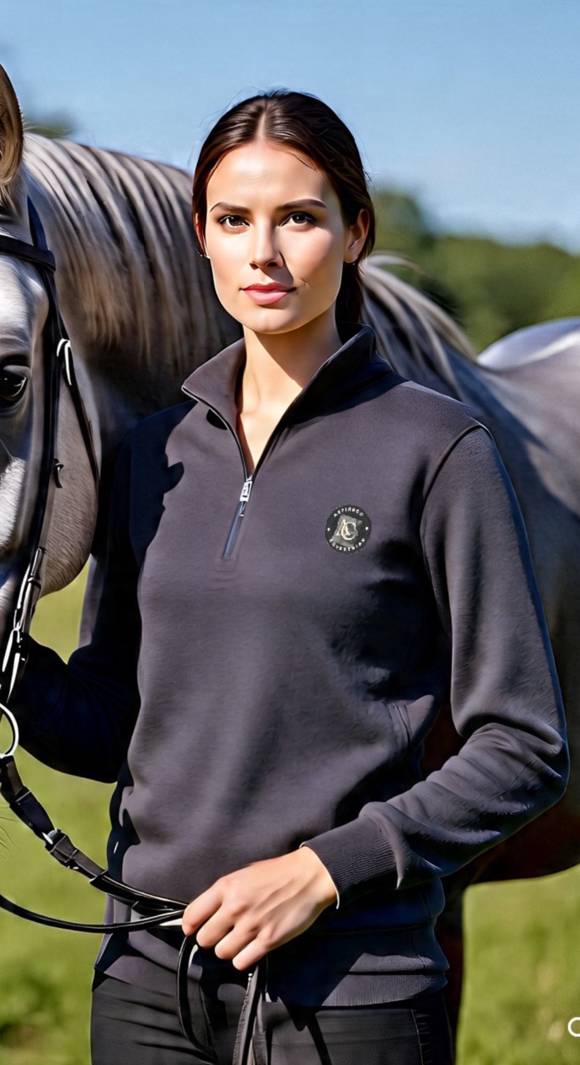 Quarter Zip velvet lined sweater
