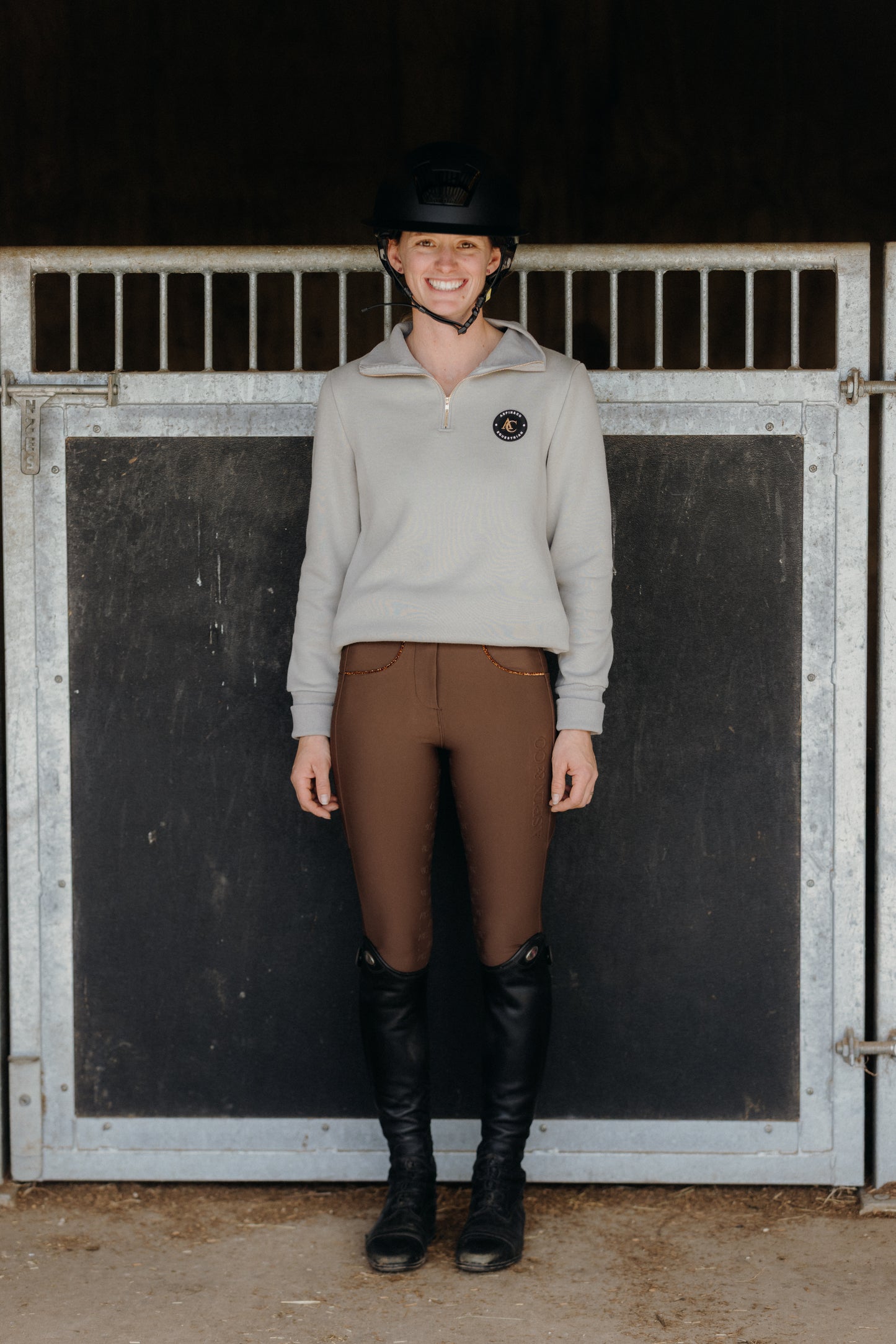 Quarter Zip velvet lined sweater
