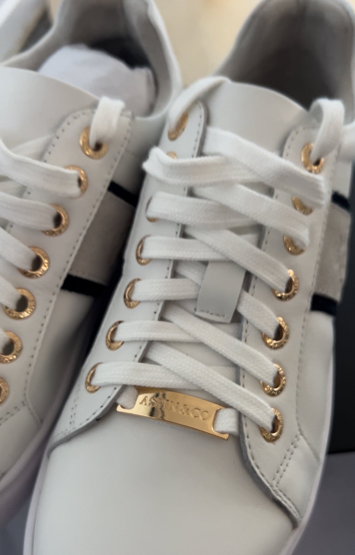 Aspin & Co Leather & Suede Sneakers