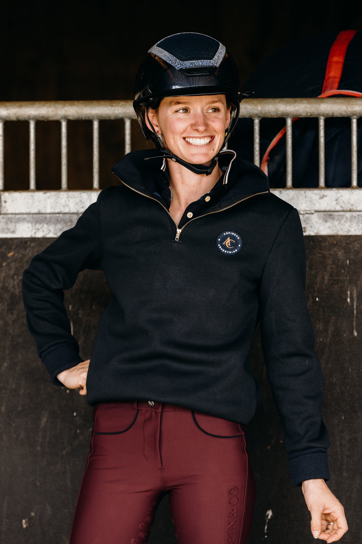 Quarter Zip velvet lined sweater