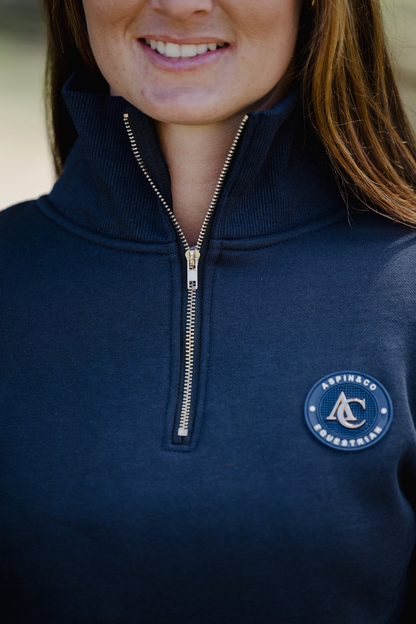 Quarter Zip velvet lined sweater