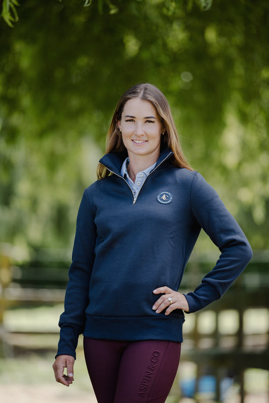 Quarter Zip velvet lined sweater