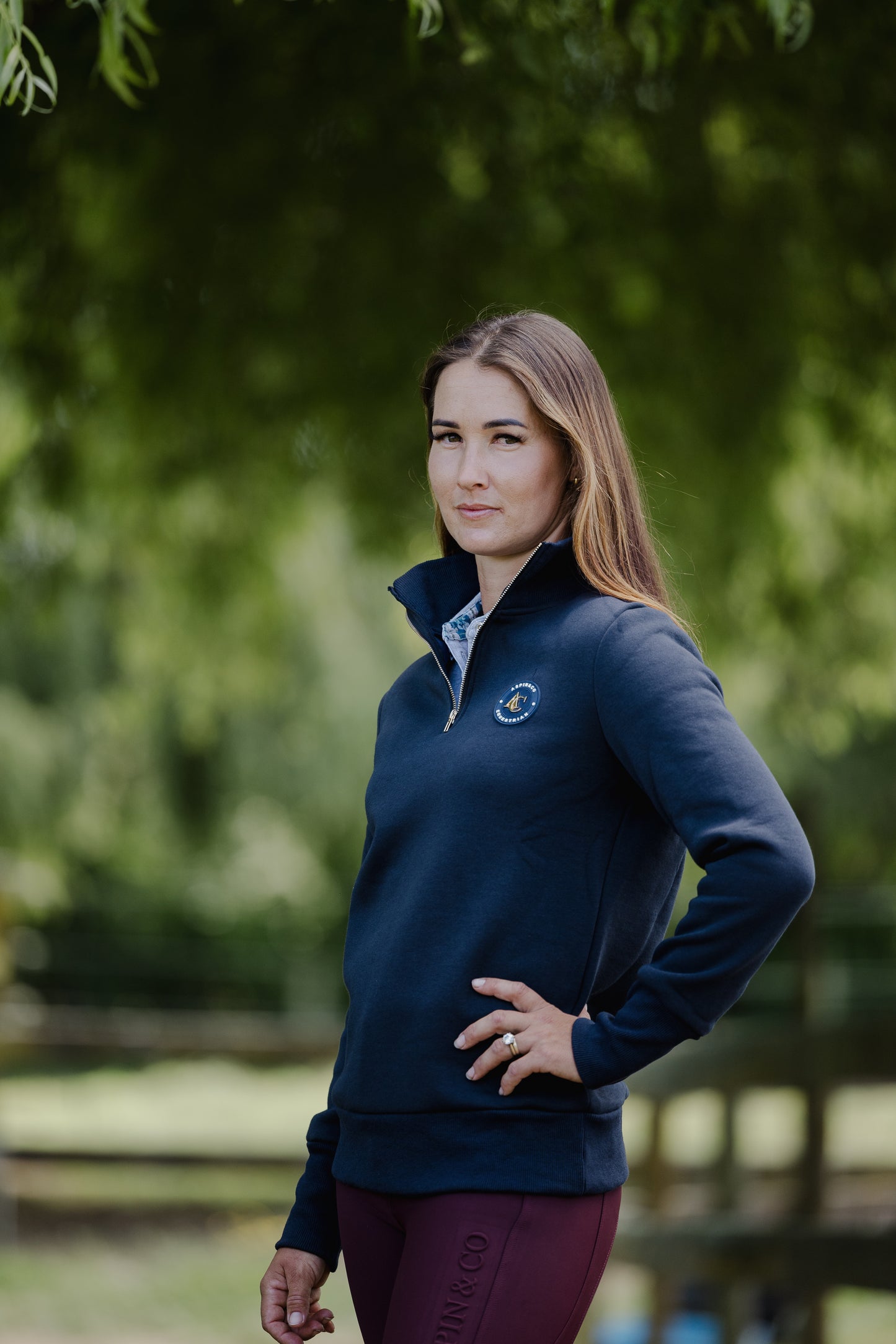 Quarter Zip velvet lined sweater