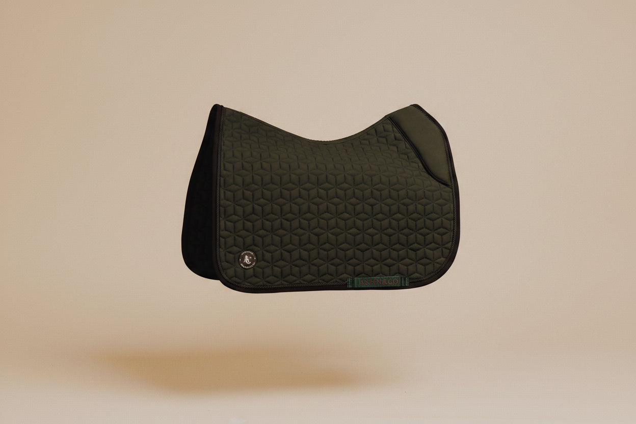 Green & Black: Dressage saddle pads (Full)