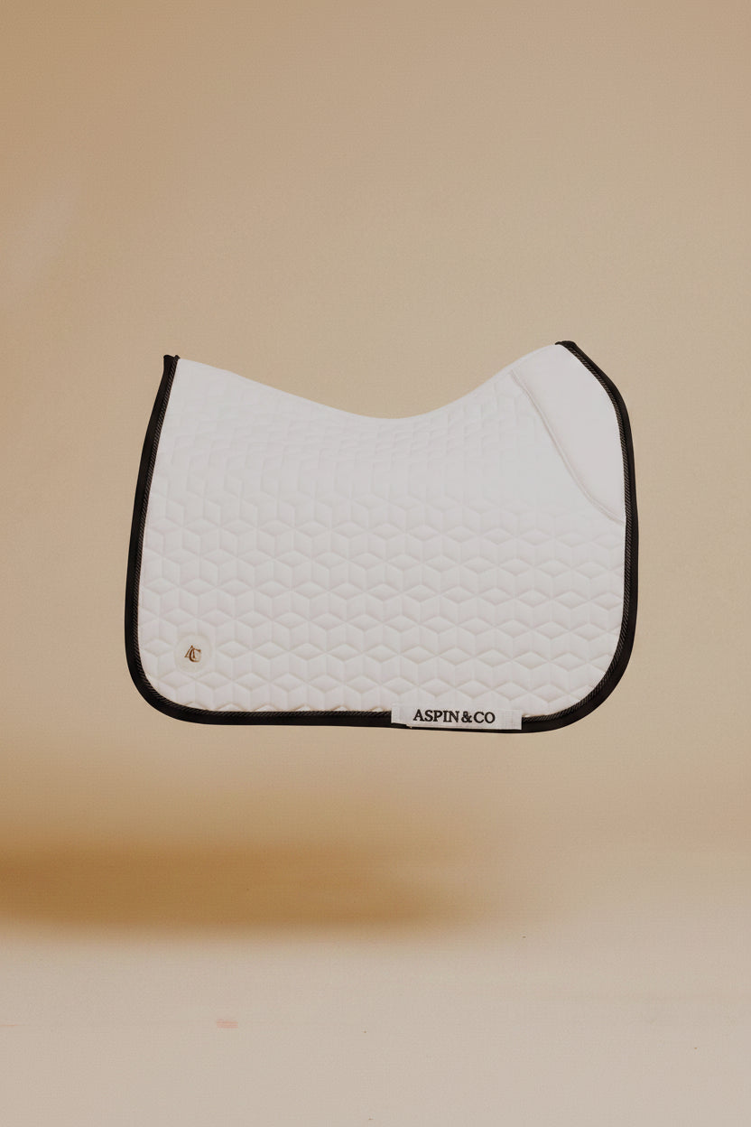 White & Black: Dressage saddle pads (Full)