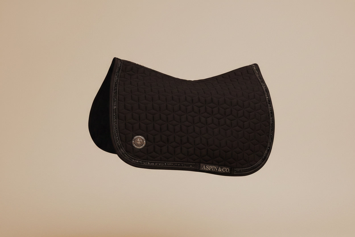 Black & Black sparkle: Jumping & GP saddle pad